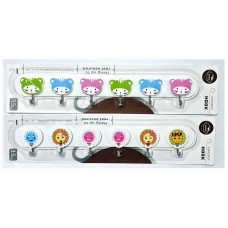 PLASTIC WALL HOOK 0039- 6pcs (1x6)