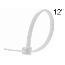 Cable Tie White 12" (10's) 300 x4.5mm (1x12)