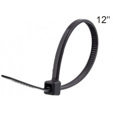 Cable Tie Black 12" (10's) 300 x4.5mm (1x12)