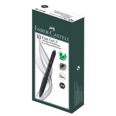 Faber Castell Fast Gel Z Pen 0.5 Black 642799 ( 1x10)