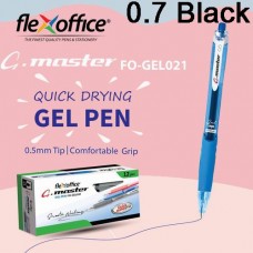 G-Master Retractable Gel Pen 0.7 (1x12) BLACK