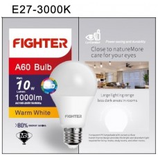 FIGHTER LED SCREW BULB E27 10W Warm White (1x10) Sirim