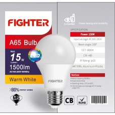 FIGHTER LED SCREW BULB E27 15W Warm White (1x10) Sirim