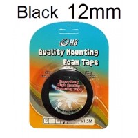 Foam Tape 12mm x 1.5M Black (1x24)
