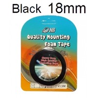 Foam Tape 18mm x 1.5M Black (1x16)
