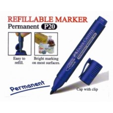 Faber Castell Permanent Marker P20 Blue (1x10)