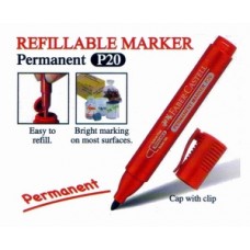 Faber Castell Permanent Marker P20 Red (1x10)