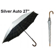 Umbrella Silver Auto 27" K300UV (1x6)