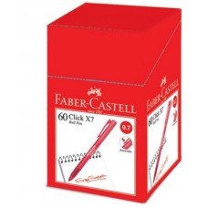 Faber Castell Click X7 Ball Pen 0.7 Red (1x60)
